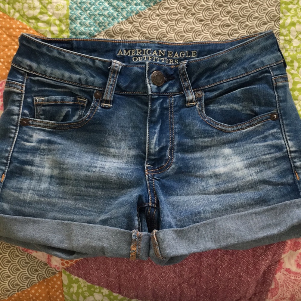 American Eagle Super Super Stretch Midi Shorts